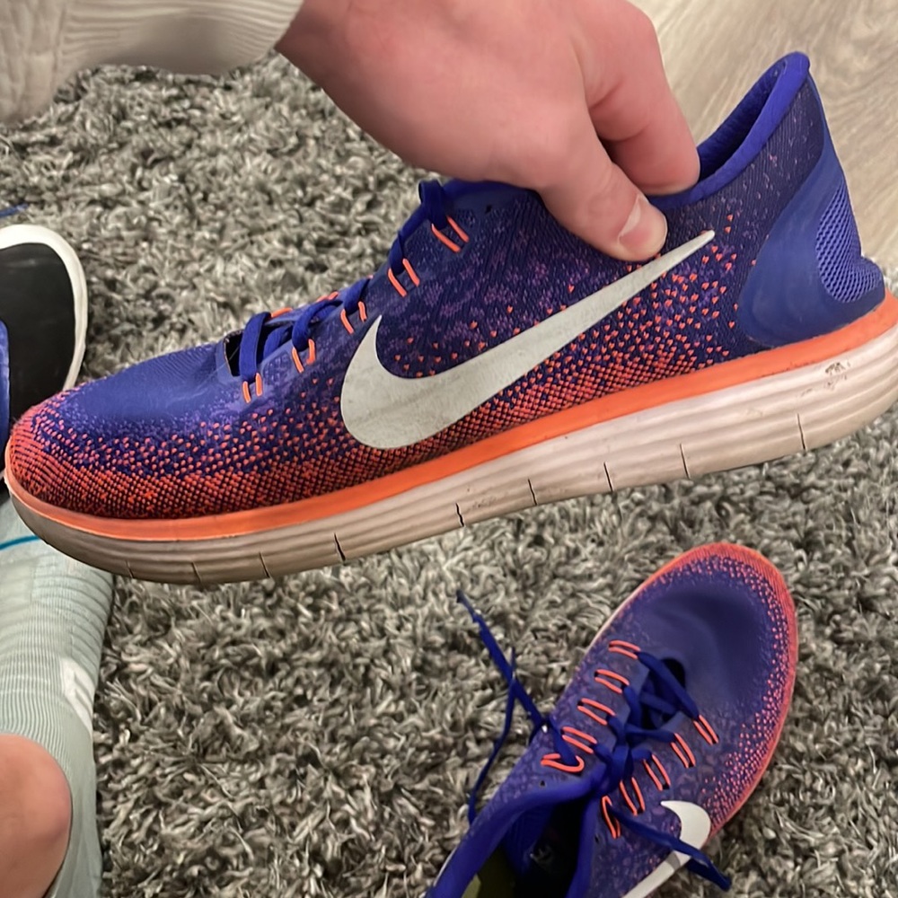 Size 12 Purple and Pink Nike Free RN Distance Running Shoes